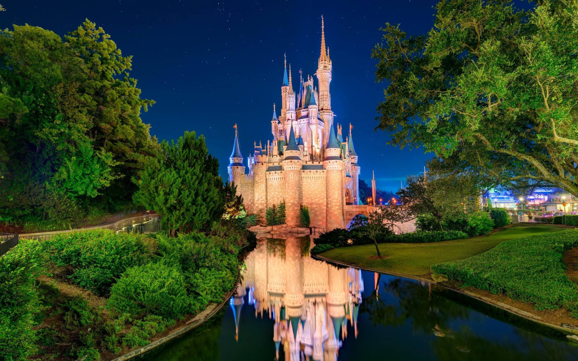 Cinderella Castle at night