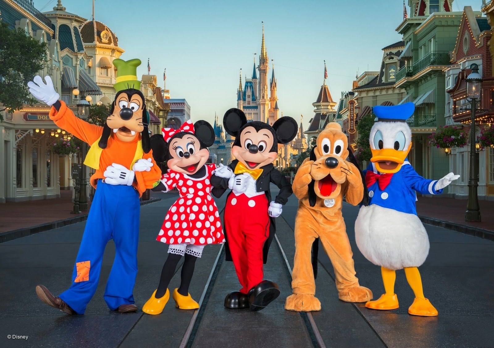 Mickey and friends on Main Street